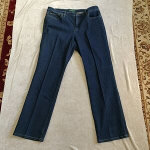 Lauren Ralph Lauren Modern Straight Curvy Jeans Dark Wash Size 16